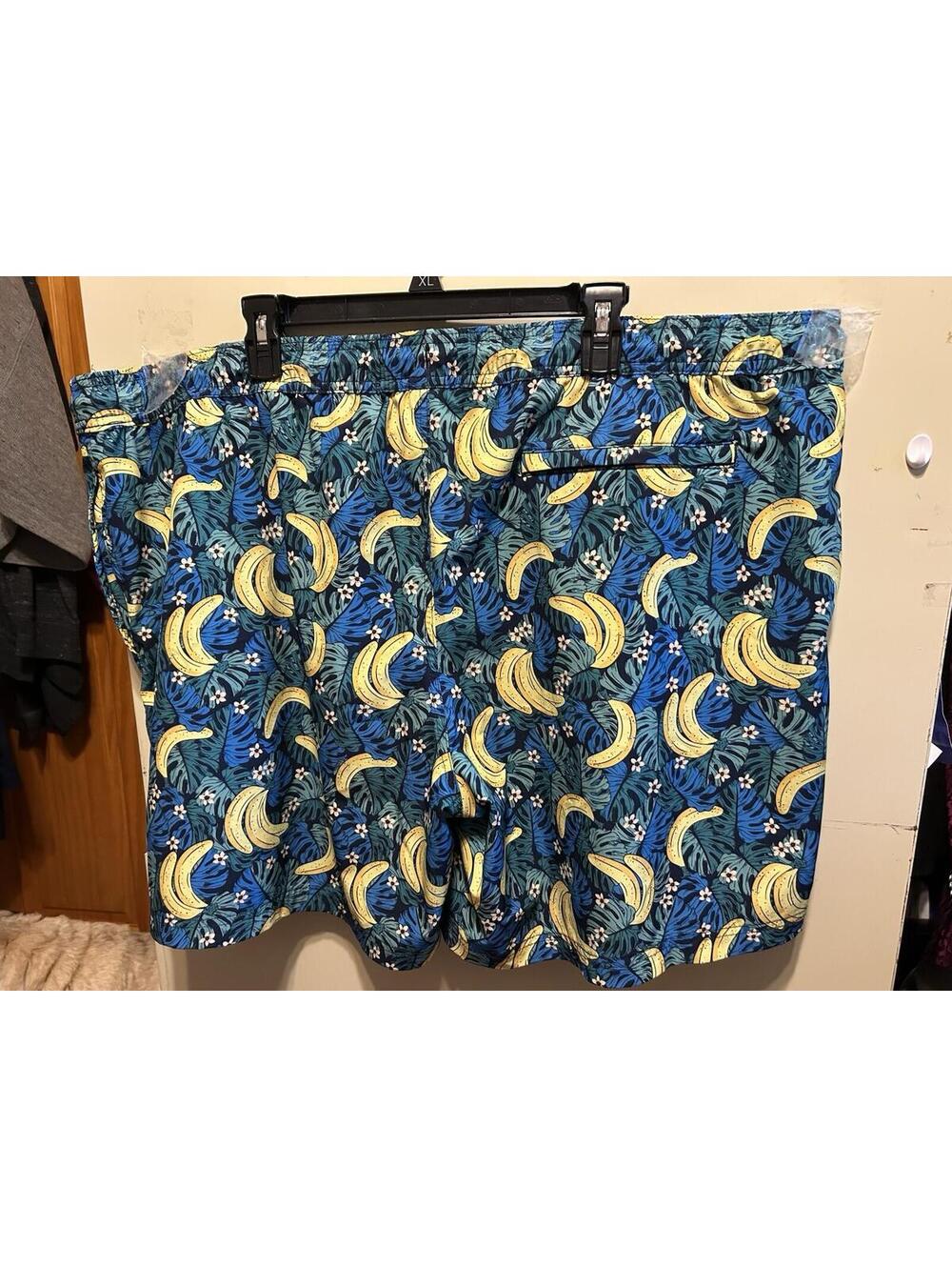 Member's Mark Men's Resort Swim Trunks Bananas Fruit Salad Print XXXL